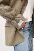 Straight fit houndstooth blazer