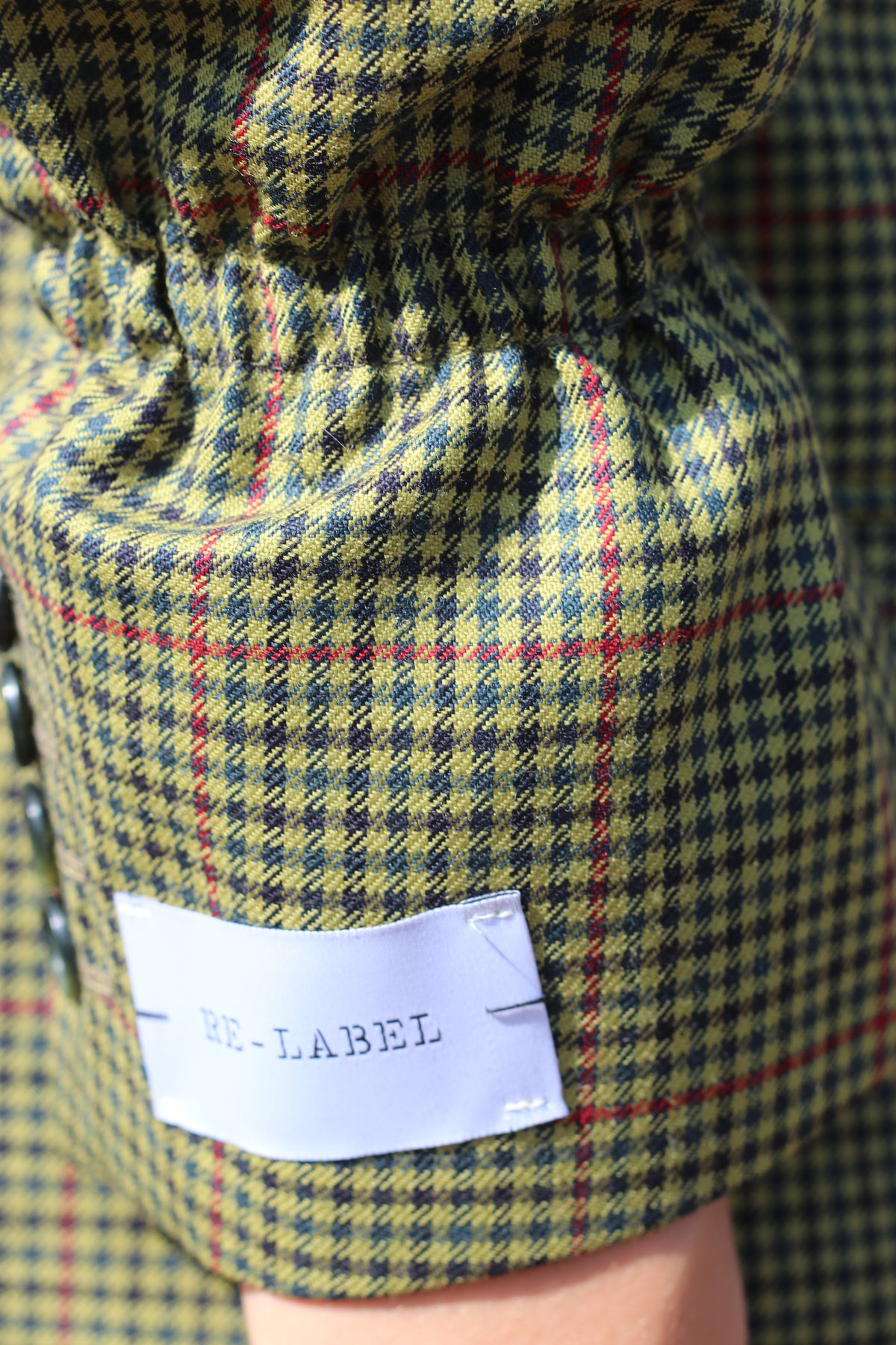 Mustard houndstooth blazer