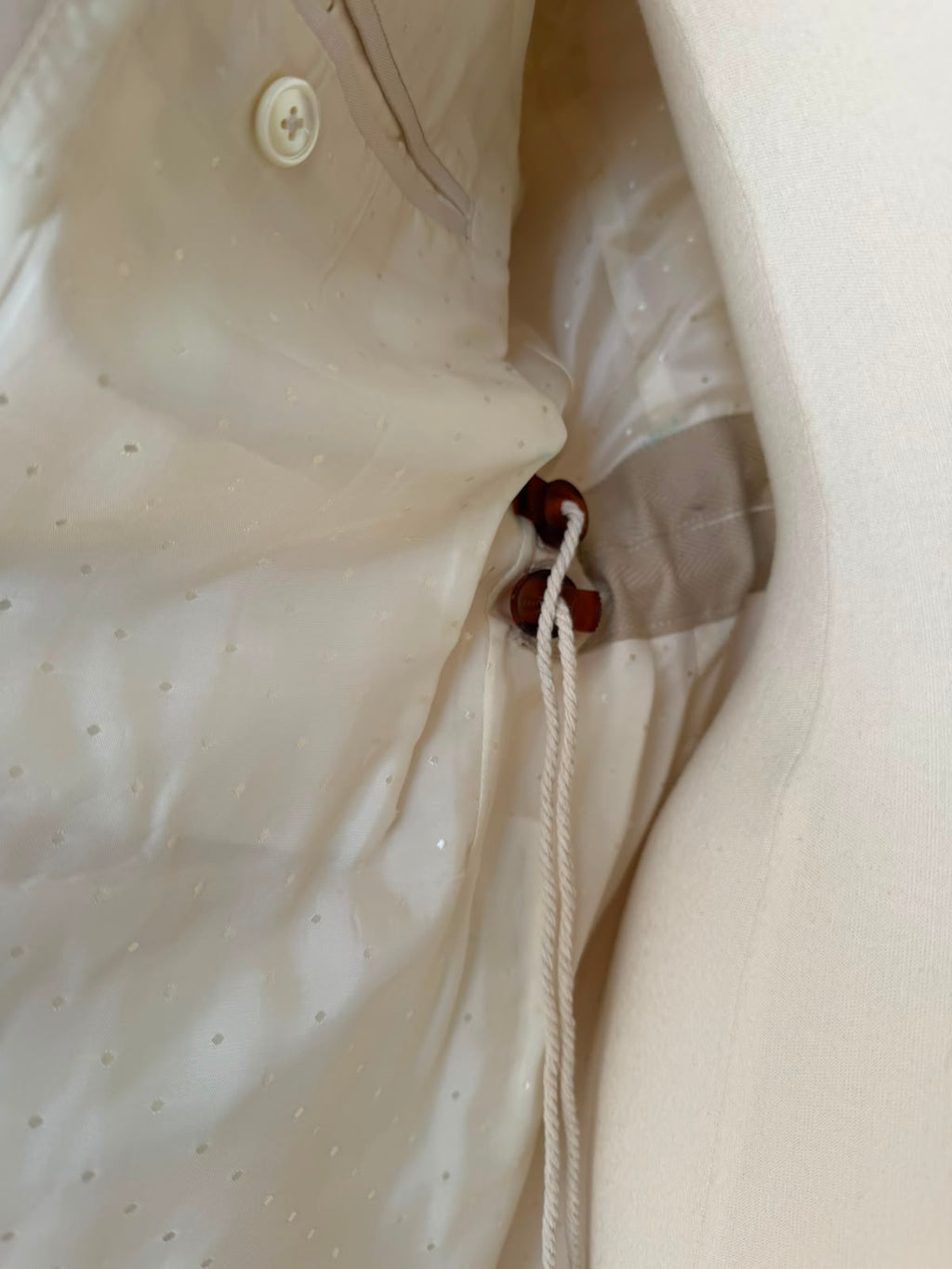 Cream blazer adjustable waist